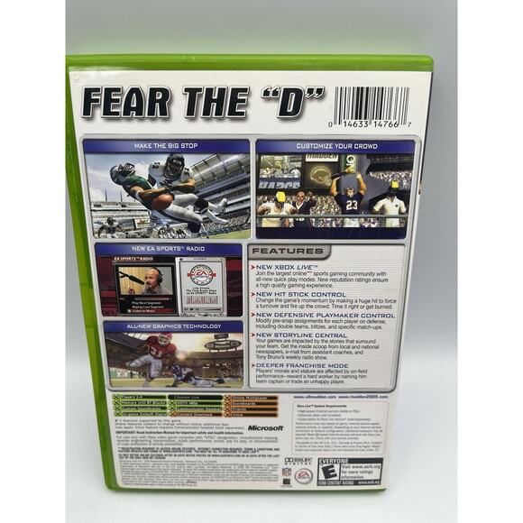 Madden NFL 2005 (Microsoft Xbox, 2004) Complete Tested - Picture 4 of 8